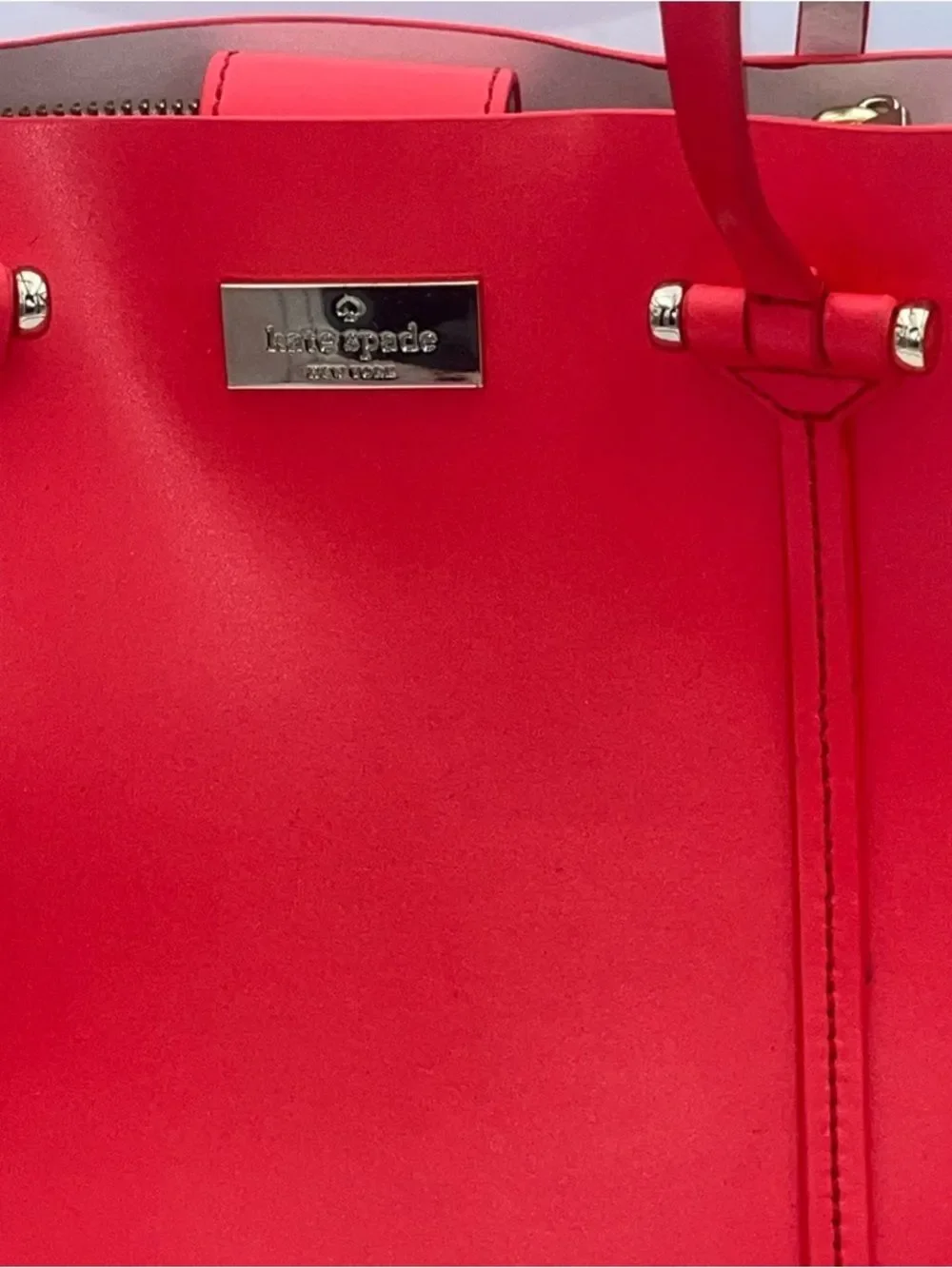 Kate Spade New York Abour Hill Small Elodie Leather Tote Bag in Pink Coral Lux